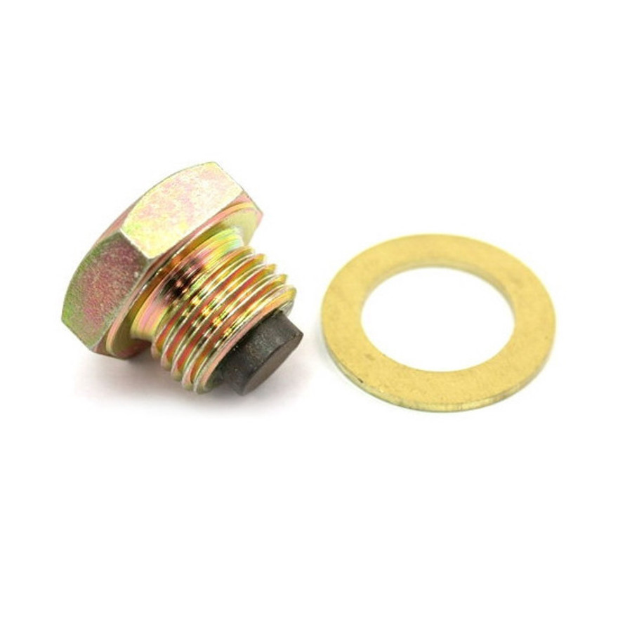 Tornillo magnético vaciado de aceite M12x1.50mm 15mm Aluminio Dorado