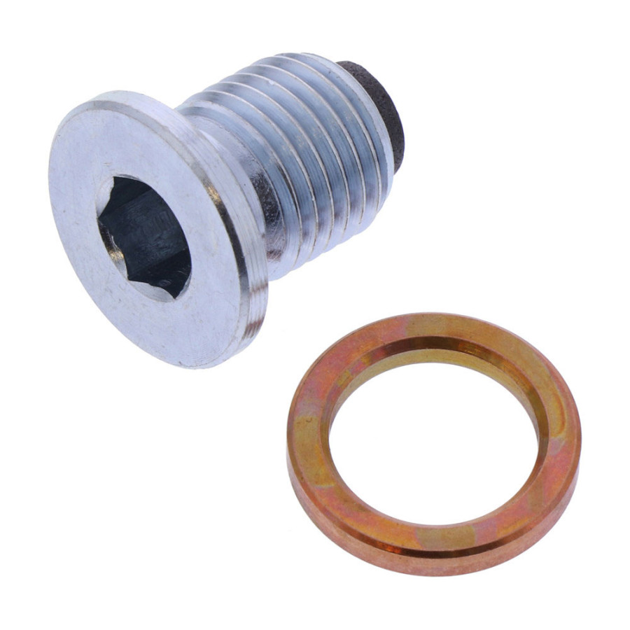 Tornillo magnético vaciado de aceite M12x1.50mm 15mm Aluminio Naranja