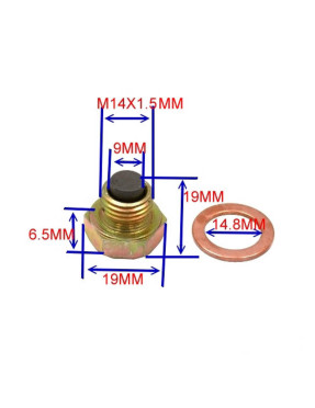 Tornillo magnético vaciado de aceite M14x1.50mm medidas