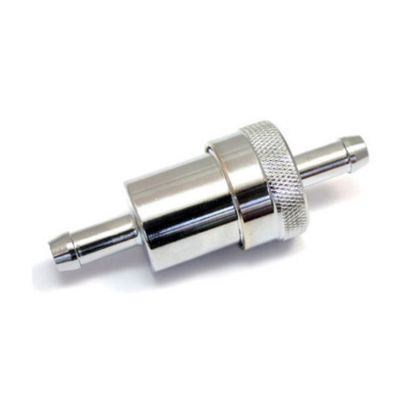 Filtro de combustible 8 mm aluminio cromado JMP