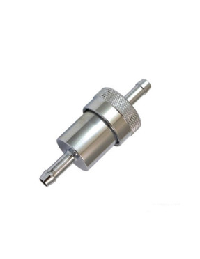 Filtro de combustible 6 mm aluminio cromado JMP