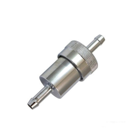 Filtro de combustible 6 mm aluminio cromado JMP