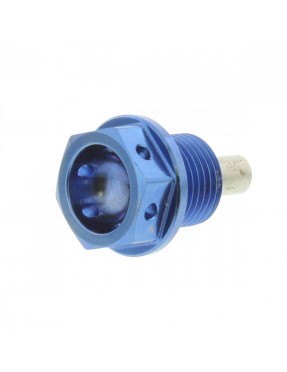 Tornillo magnético vaciado de aceite M14x1.25mm 12mm Titanio azul